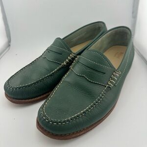 G.H. Bass Weejuns Green All-Leather Loafers